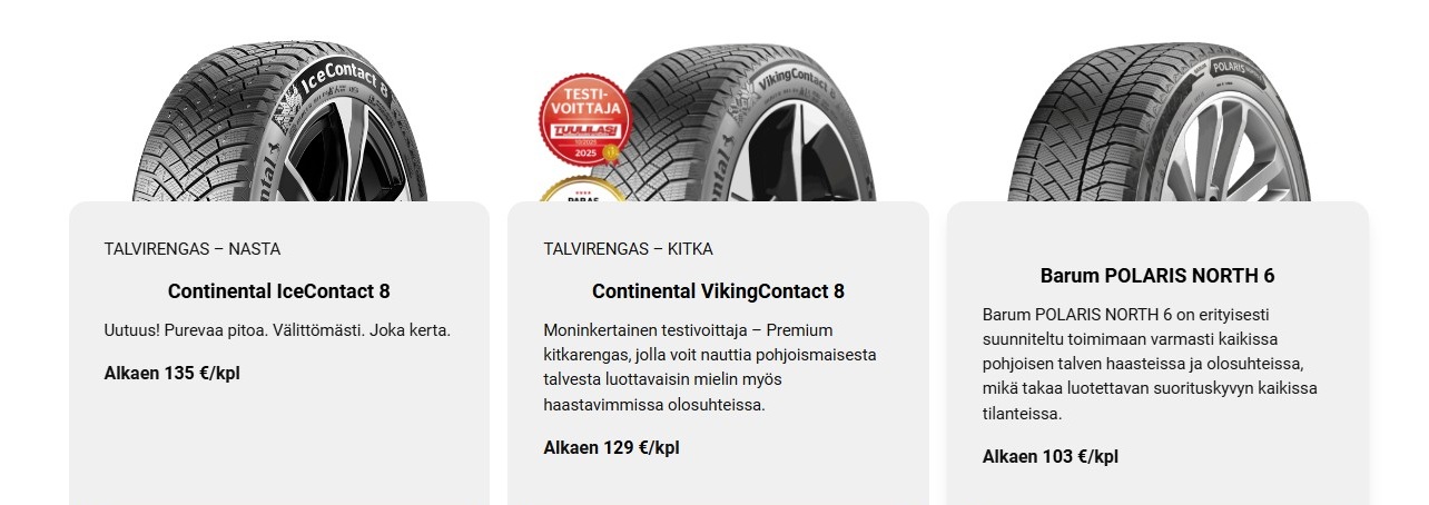 Talvirenkaat Tampere